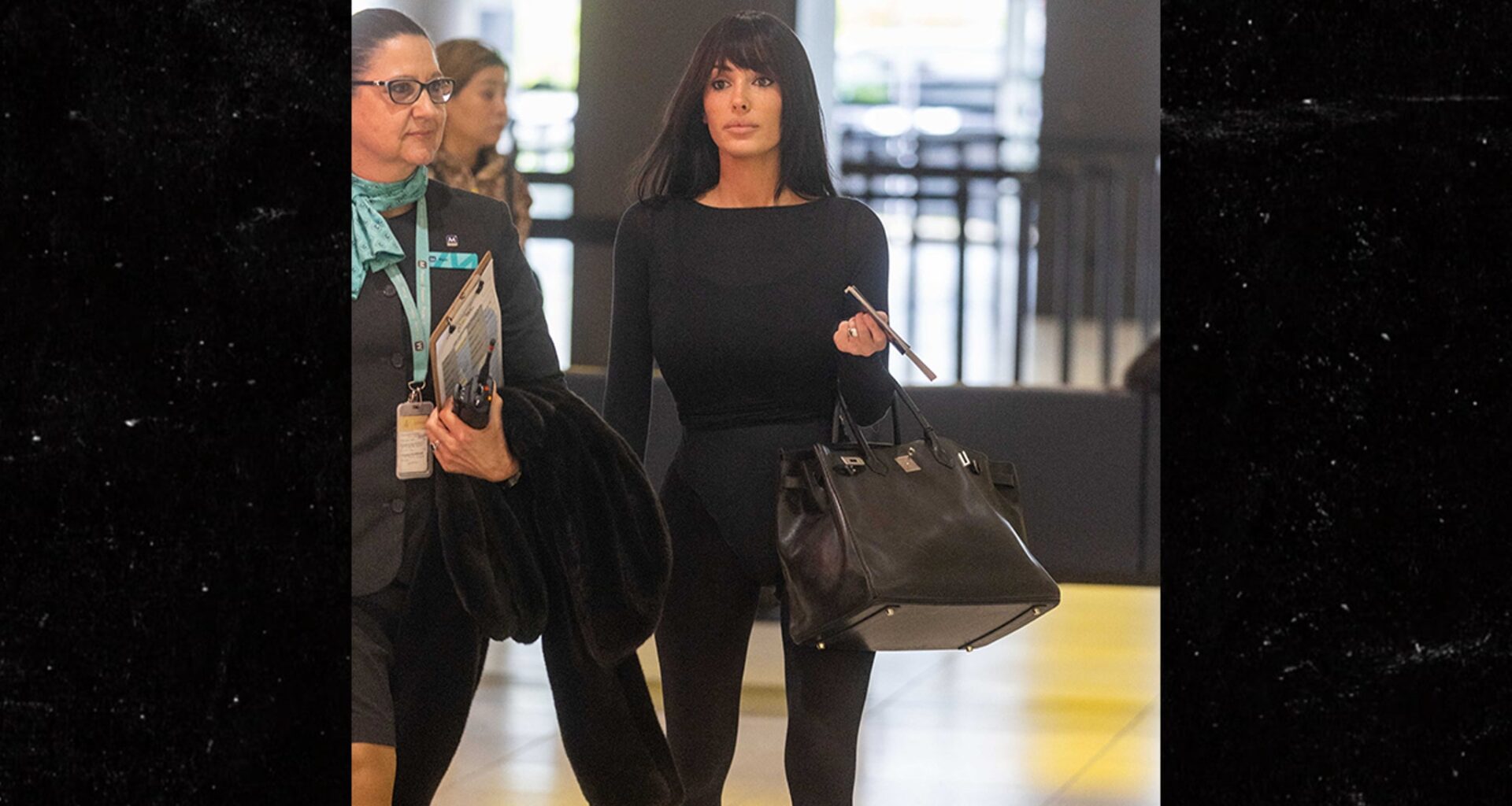 Bianca Censori Shows Off Butt In Thong Bodysuit at Airport