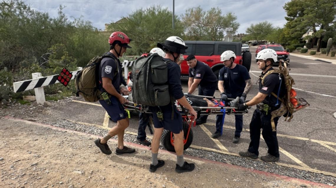 Man rescued from Phoenix mountain trail after bike crash