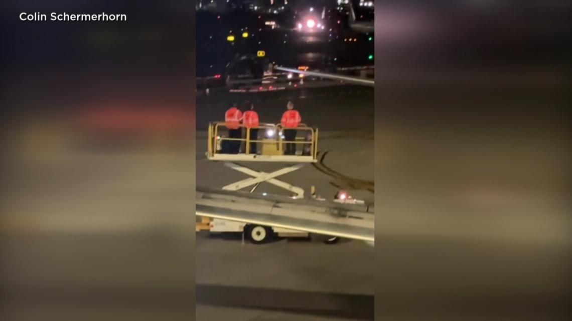 Houston-bound United flight clipped by another plane in New York