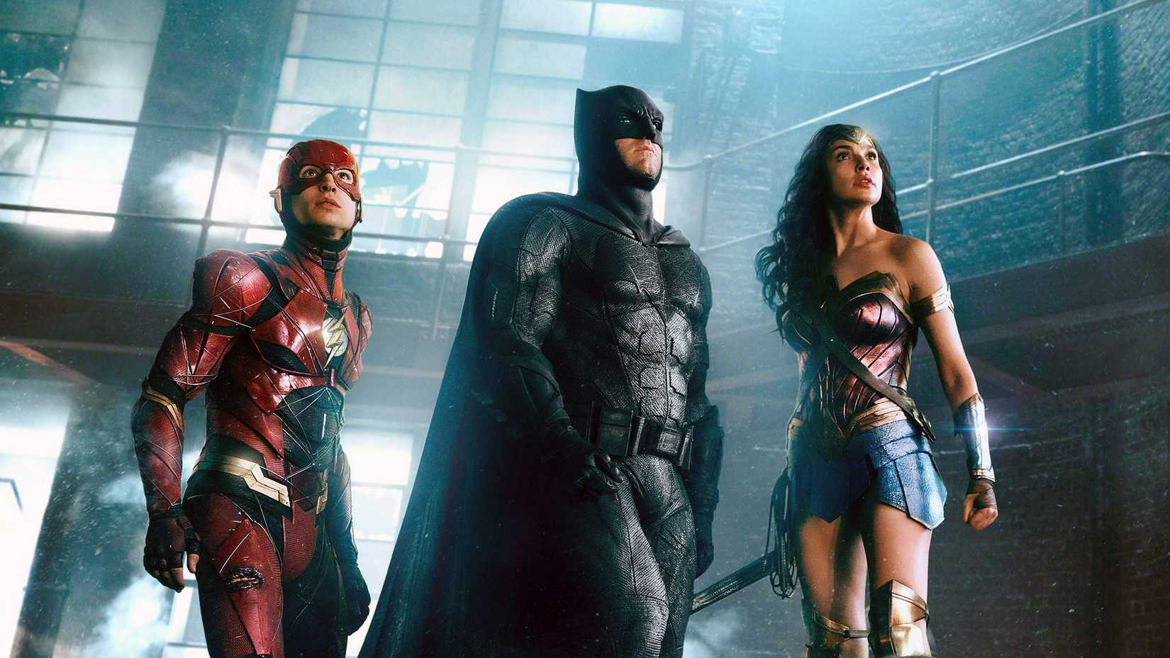 Flash, Batman and Wonder Woman from Justice League