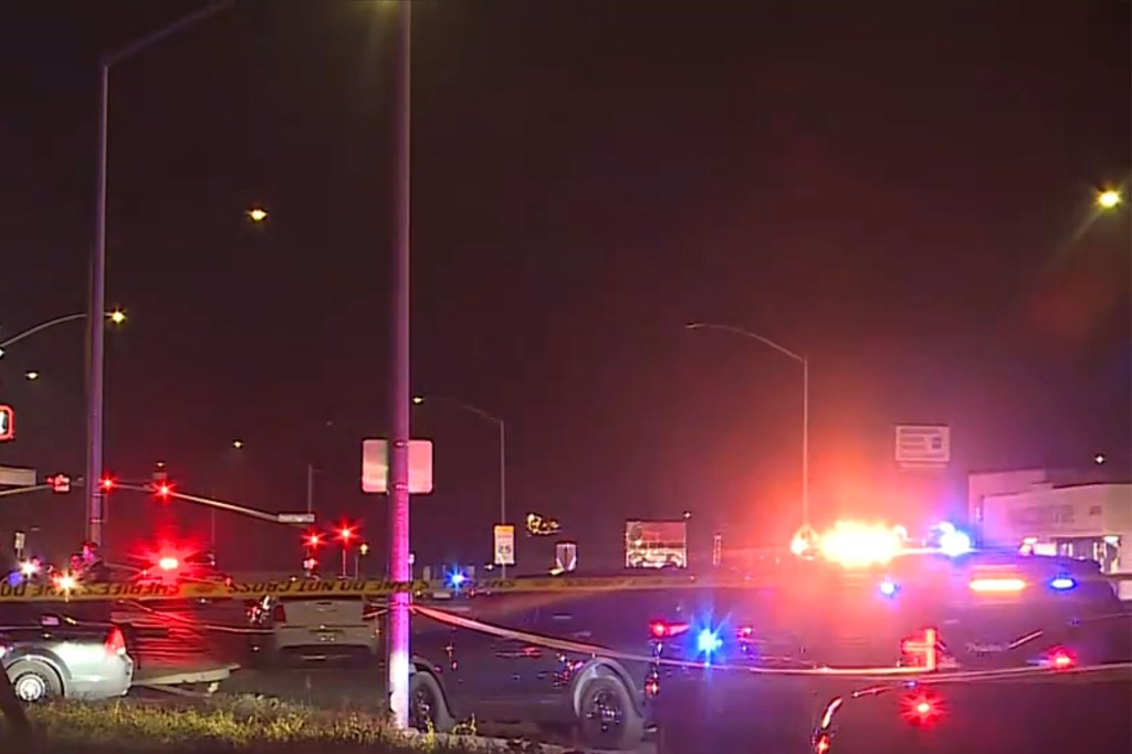 Police respond to the scene of a mass shooting in Stockton, California, on Nov. 29, 2025.