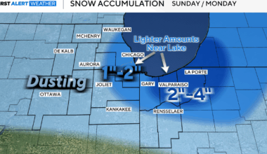 Snow may interfere with Monday morning commute in Chicago area