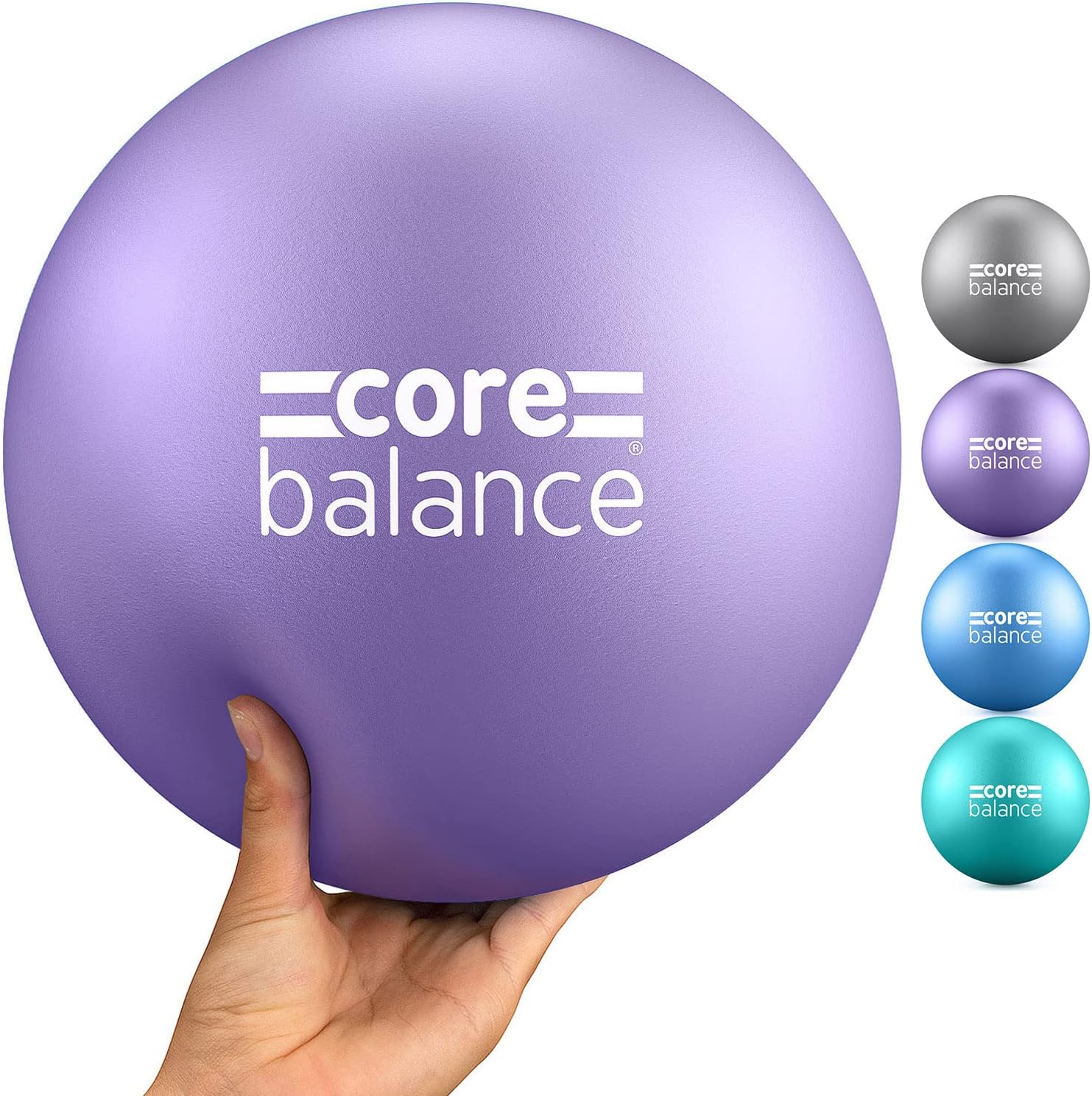 Core Balance Soft Pilates Ball Anti Burst With Inflation Tube Small 23cm / 9 Inch