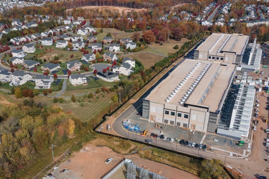 A Microsoft data center in Aldie, Virginia, on October 28.