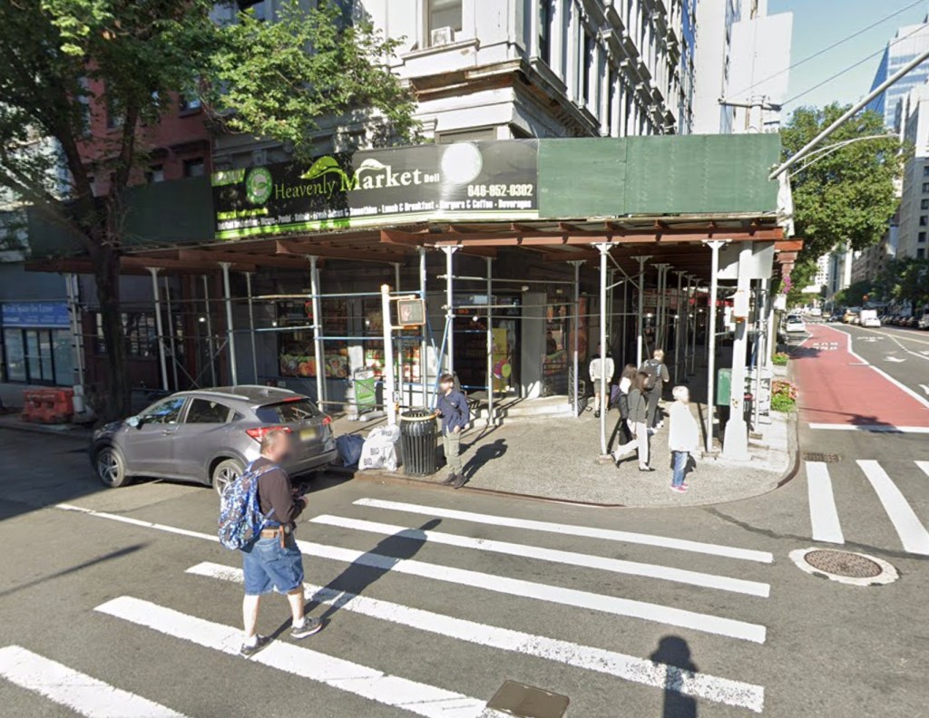 Mahmoud Bourada, 34, flung the knife at another 34-year-old man who he’d ordered to leave the Heavenly Market where he worked on Third Avenue near East 23rd Street around 11 p.m. Tuesday, according to cops and law enforcement sources. 
