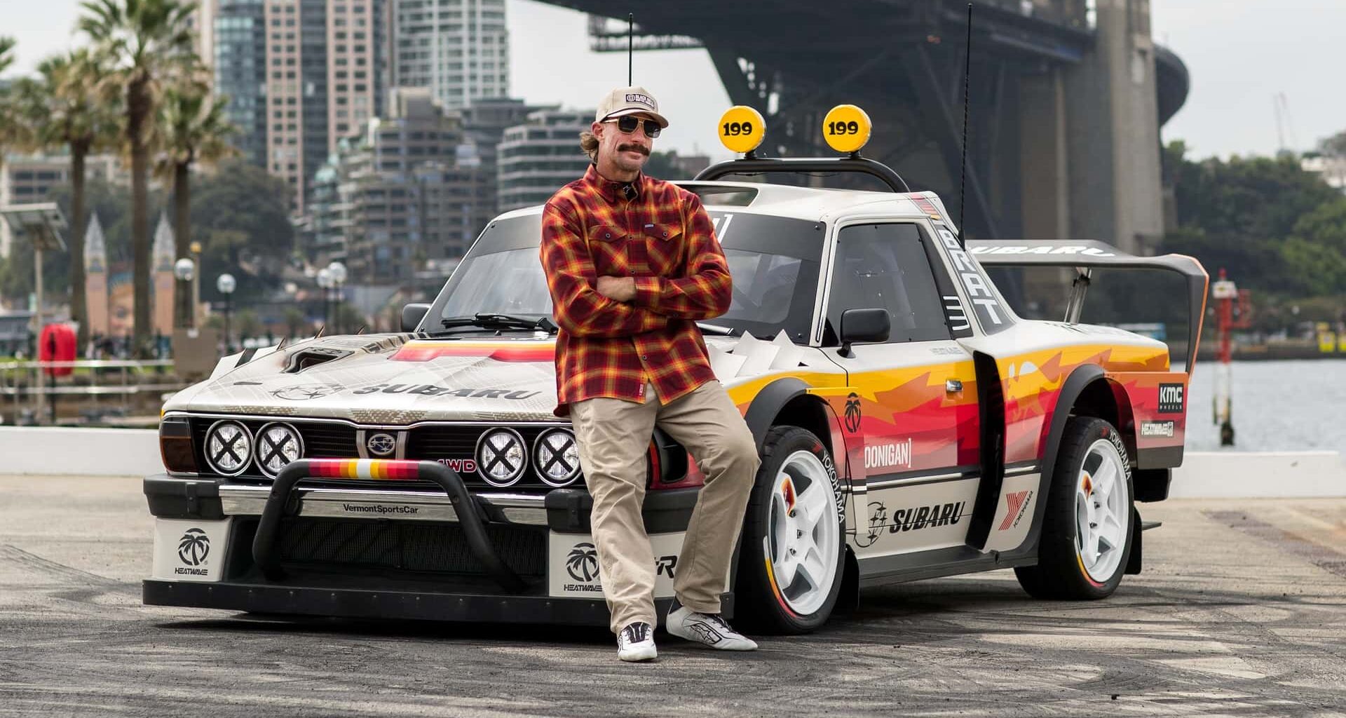 Travis Pastrana's New Gymkhana Car Is a 'Completely Unhinged' Subaru Brat