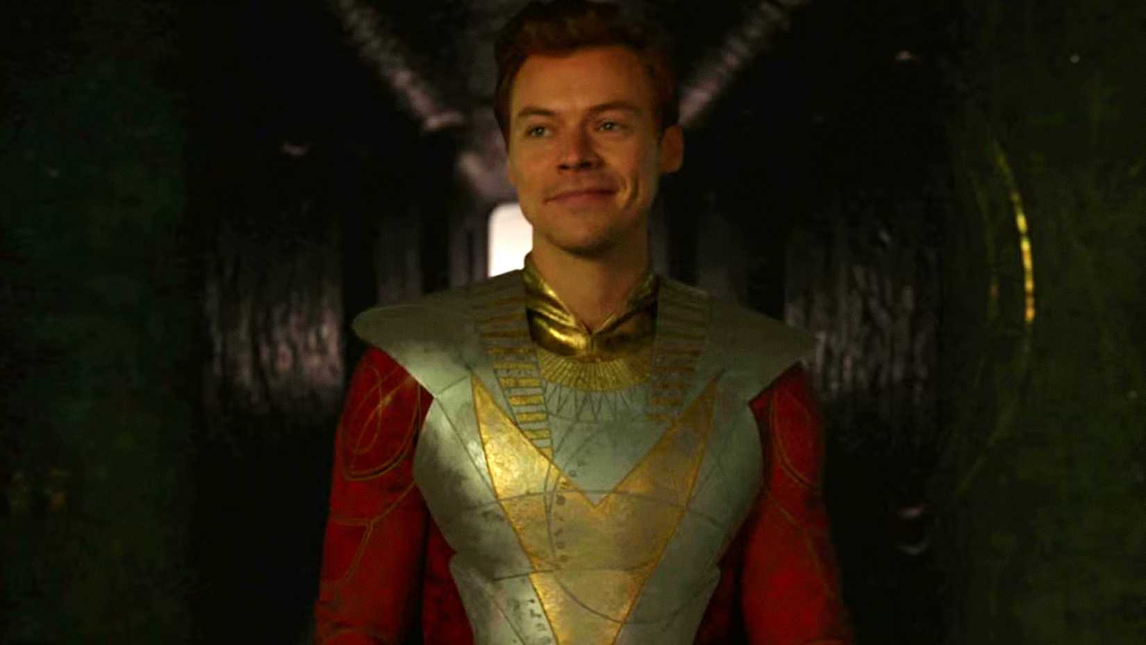 Harry Styles' Eros aka Starfox arrives at the spaceship in Eternals' post-credits scene