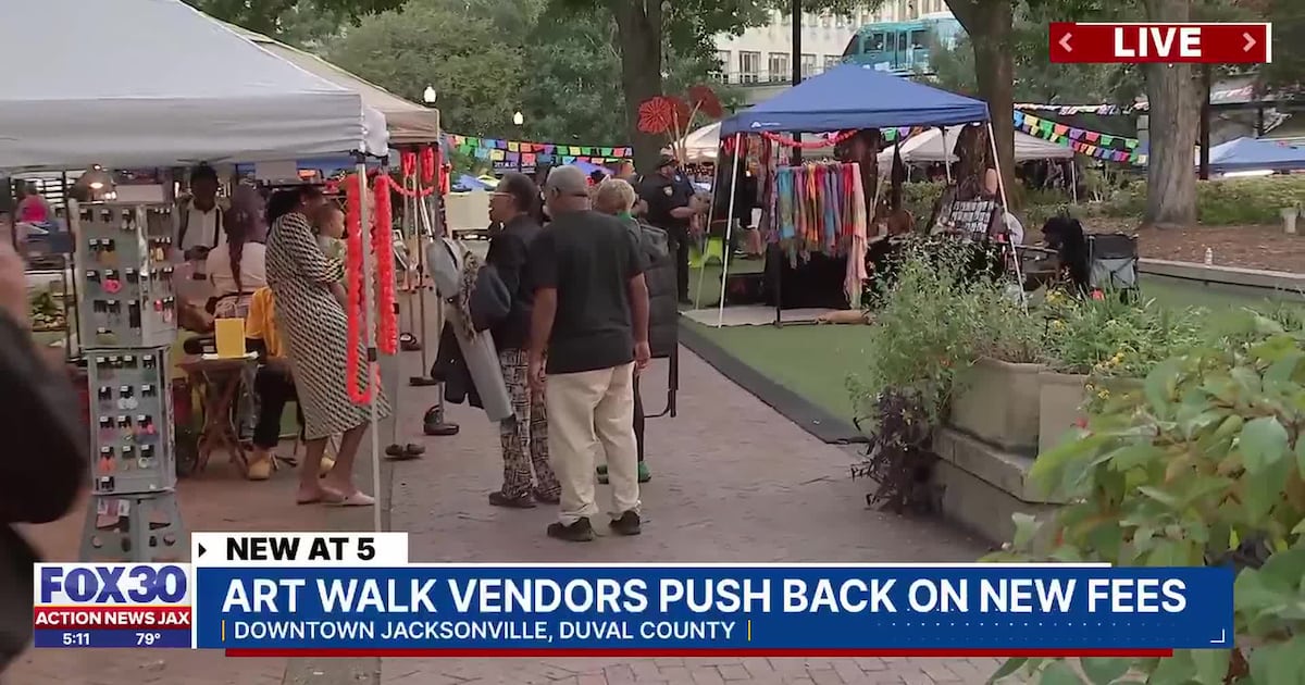 Vendors push back against new fees at Jacksonville’s First Wednesday Art Walk – Action News Jax