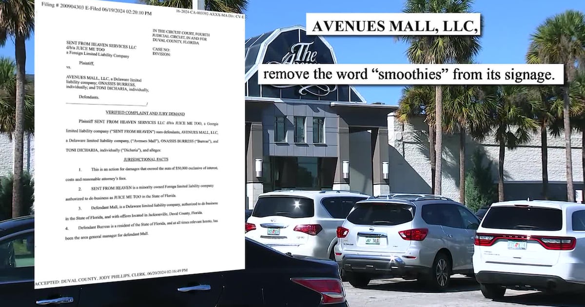 Avenues Mall sued after smoothie shop owner says she was squeezed out – Action News Jax