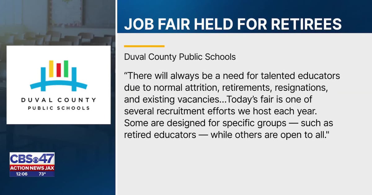 Duval County Public Schools hosts career fair exclusively for retired educators – Action News Jax