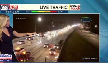 Construction, crash, causing delays on I-10 E in Jacksonville
