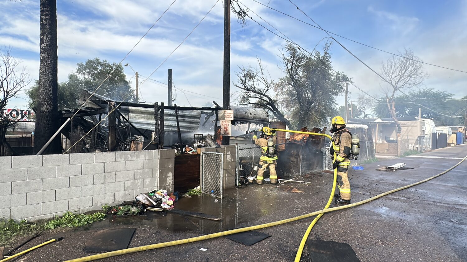 A 10-year-old girl has been hospitalized after a fire broke out at a mobile home in west Phoenix on...