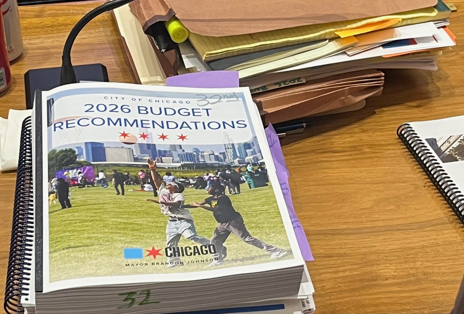 A bound copy of Mayor Johnson