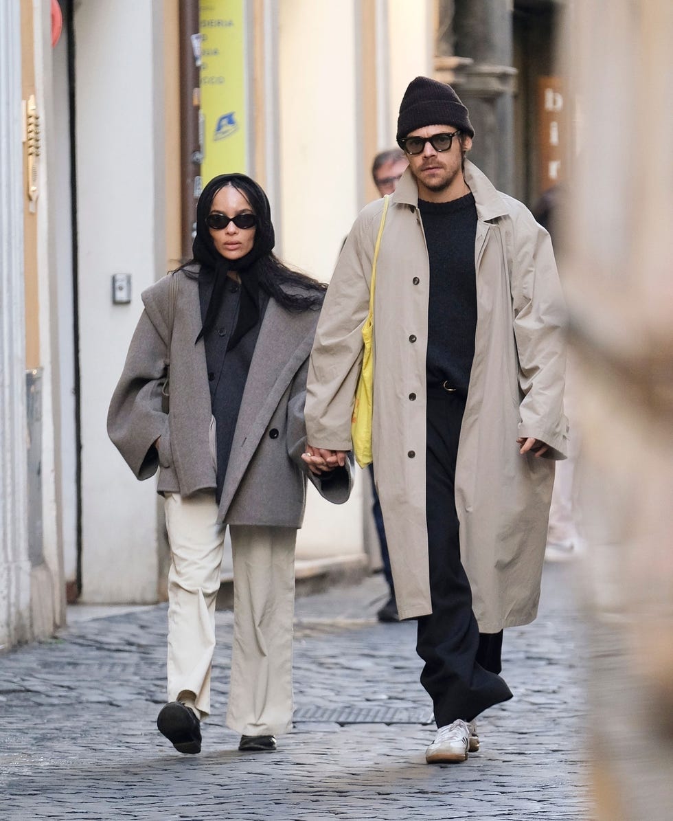 zoë kravitz and harry styles in rome zoë kravitz and harry styles in rome
