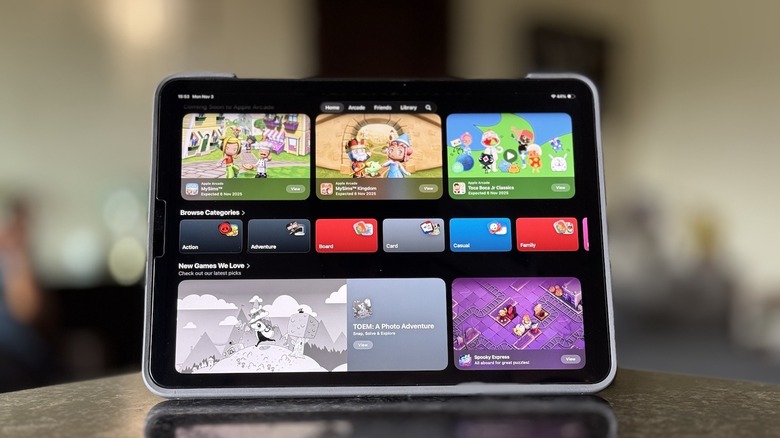 Apple Games app open on an iPad.