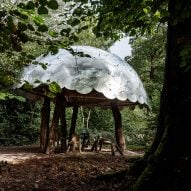 Woodworking shelter by Invisible Studio and Pearce+ in Gloucestershire