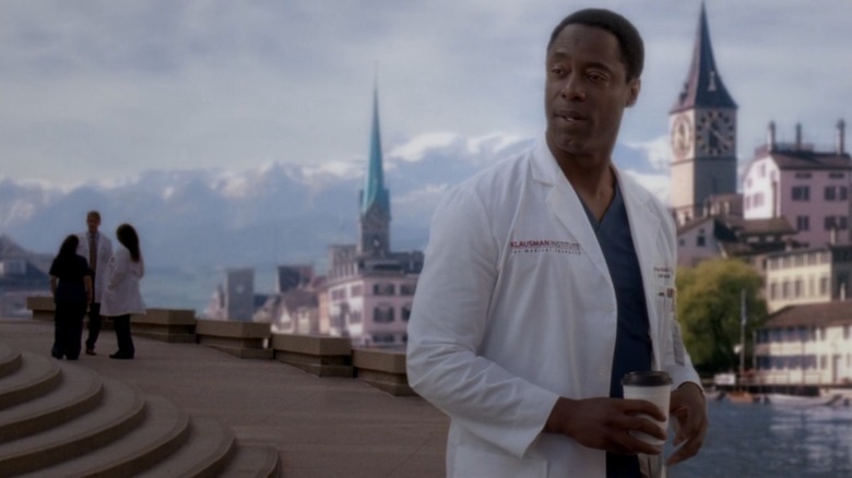 Isaiah Washington as Preston Burke outside in Zurich on Grey's Anatomy