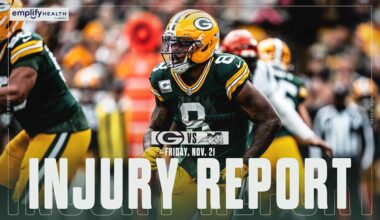 Packers list six questionable, rule out two vs. Vikings