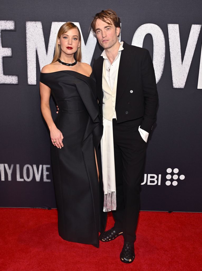 Jennifer Lawrence and Robert Pattinson attend the "Die My Love" New York premiere