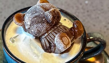 Teddy bear latter at Jubilee Cafe