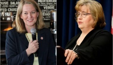 Arizona Attorney General Kris Mayes (left) and Maricopa County Attorney Rachel Mitchell (right)