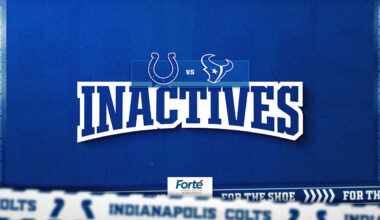 Colts announce 6 inactive players for Week 13 game vs. Houston Texans