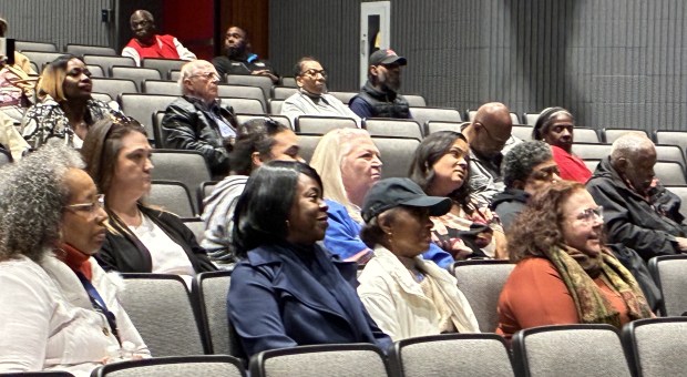 More than 200 people saw a movie about North Chicago's history on Tuesday as part of the city's rebranding effort. (Steve Sadin/For the Lake County News-Sun)