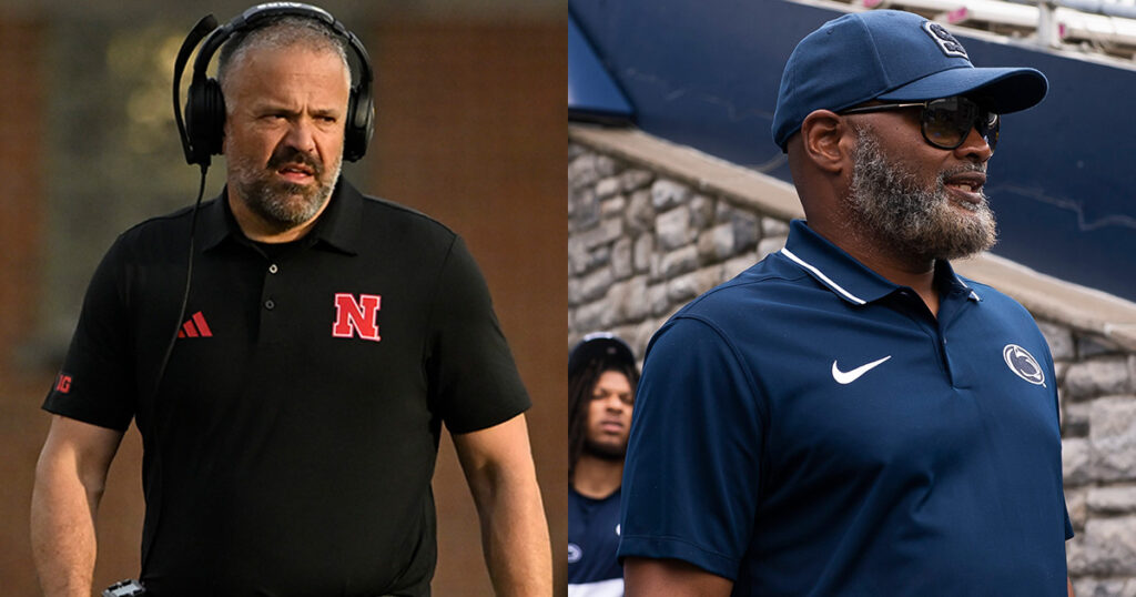 Nebraska HC Matt Rhule, Penn State interim HC Terry Smith