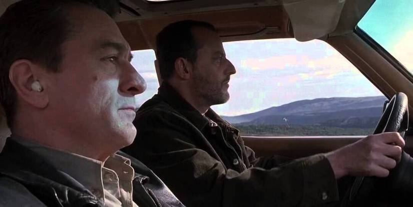 Two men driving in in silence