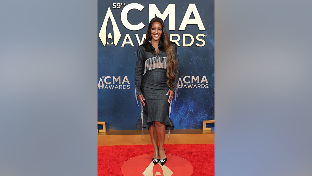 Mickey Guyton at the 2025 CMA Awards in Nashville.