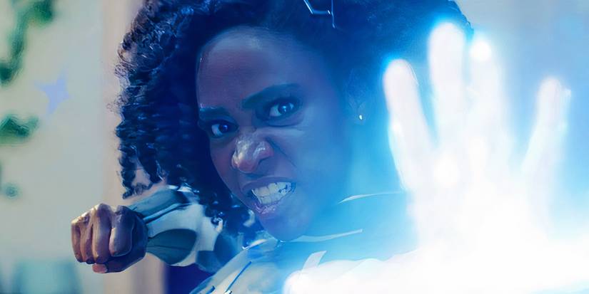 Monica Rambeau using her Photon powers in The Marvels