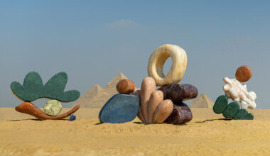 StudioPROBA & solidnature's sculptures rise among the pyramids