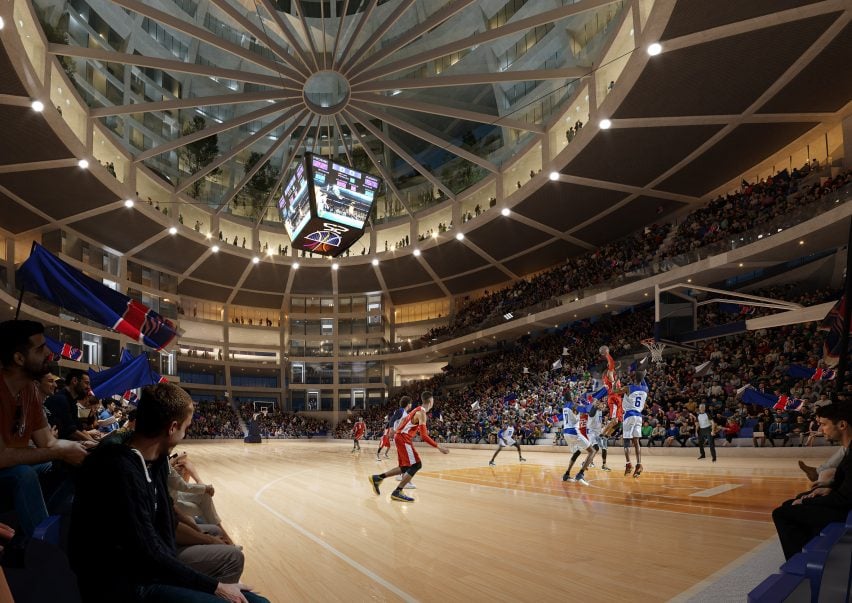 Arena interior at The Grand Ballroom by MVRDV