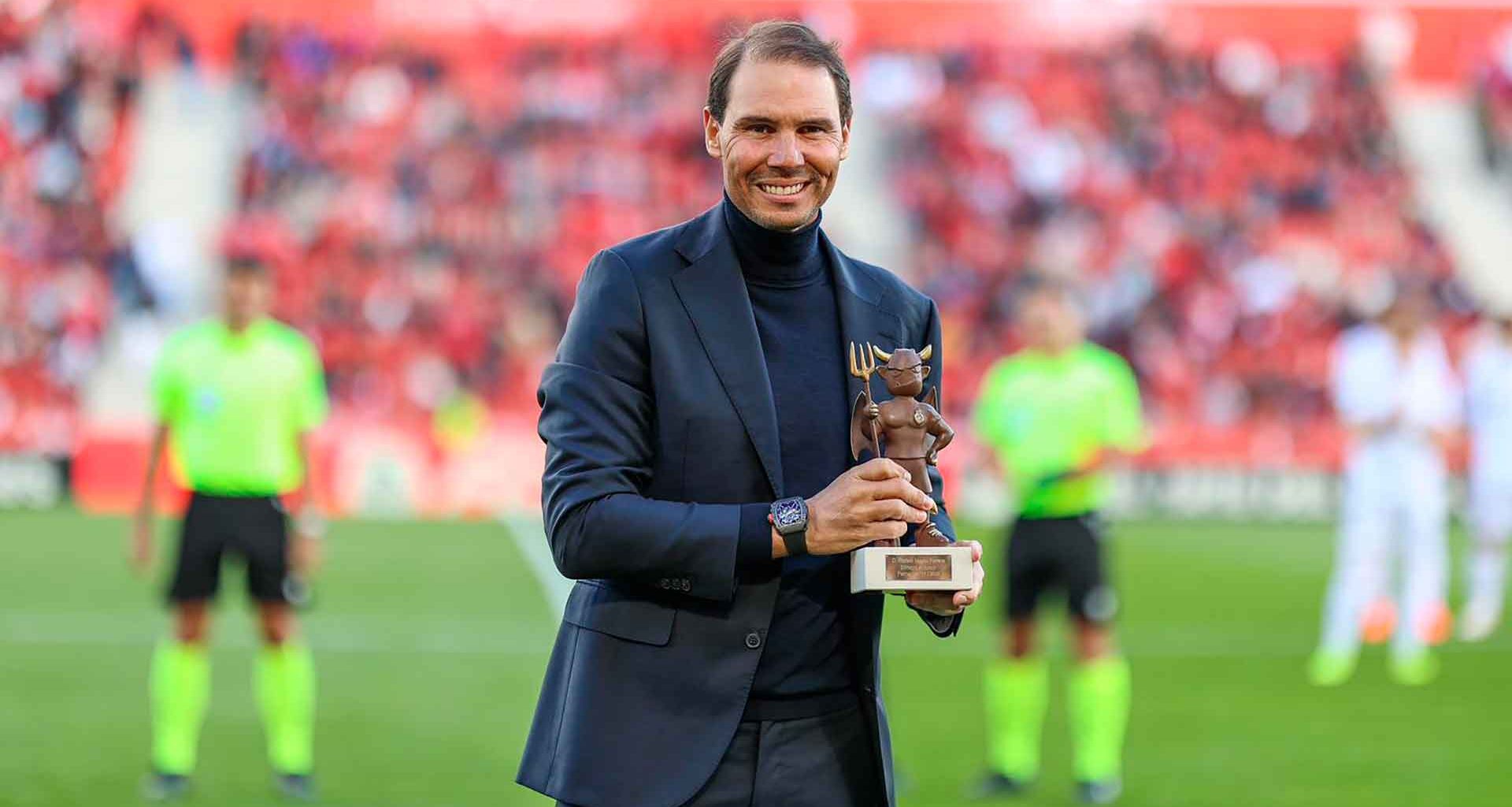 RCD Mallorca awards Rafael Nadal the ‘Dimoni d’Honor’ Saturday.