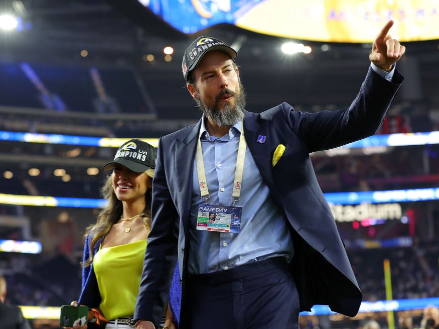 Stan Kroenke’s son, Josh, celebrates a victory for the LA Rams