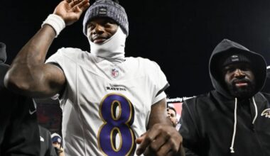 Ravens' Lamar Jackson misses practice with ankle injury