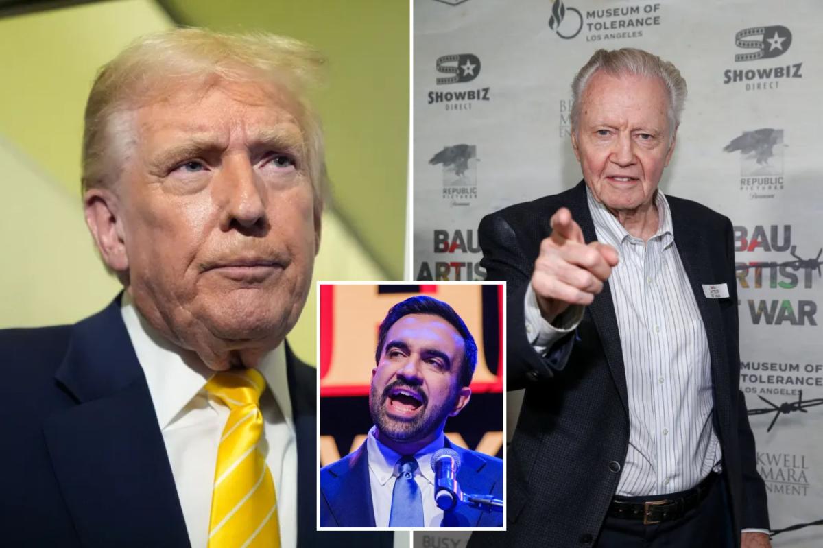 Jon Voight tells Trump he must save New York from 'socialist crap city' fate with Mamdani