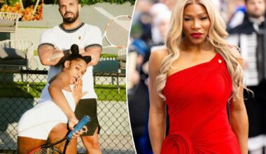 Drake stokes Serena Williams feud with Sexxy Red tennis photo