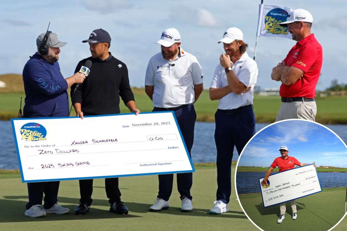 Xander Schauffele awarded 0 check at Skins Game