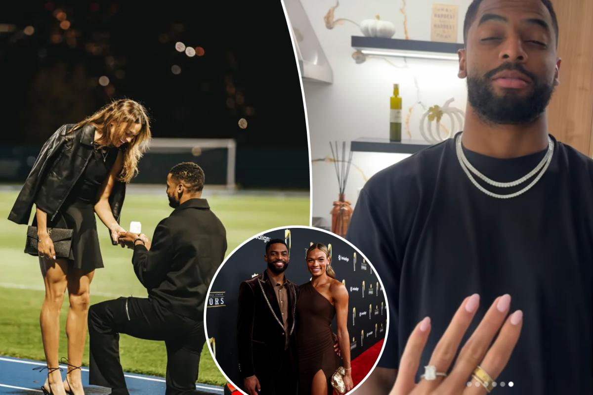 Giants star Darius Slayton engaged to track star girlfriend Anna Hall