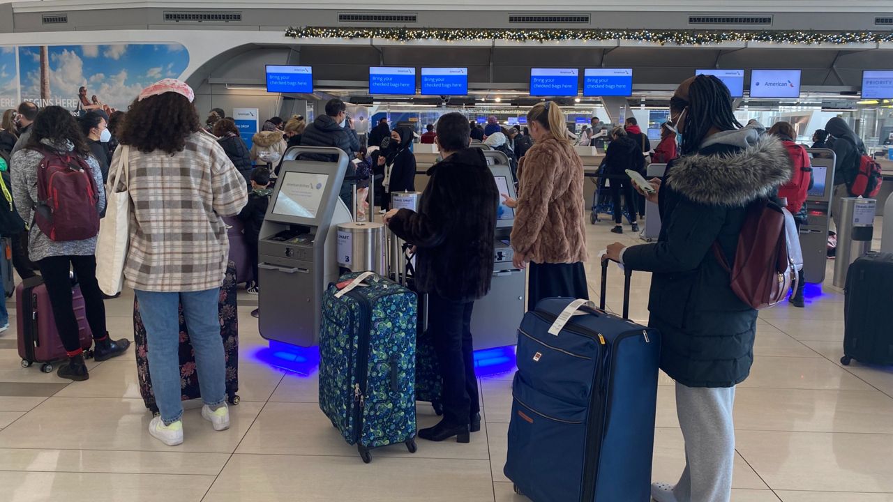 Port Authority expects 3.3 million people will travel through John F. Kennedy International, Newark Liberty International, LaGuardia and New York Stewart International airports in the days before and after Thanksgiving. (Spectrum News NY1)