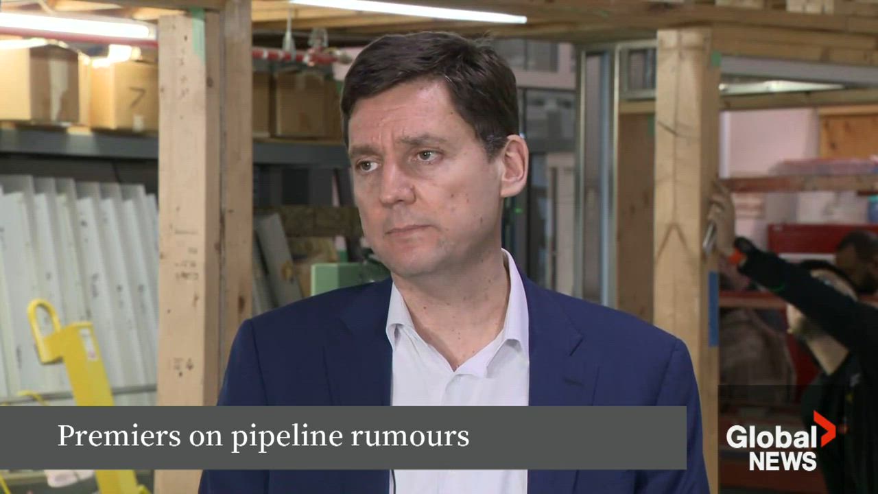 Click to play video: 'B.C. and Alberta premiers on pipeline proposal'