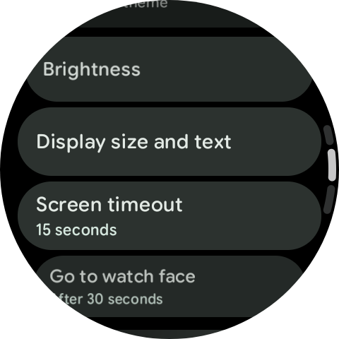 Display settings on Pixel Watch 4