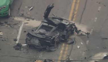 5 injured in serious multi-vehicle crash, part of Chester Pike reopens in Prospect Park, Pennsylvania