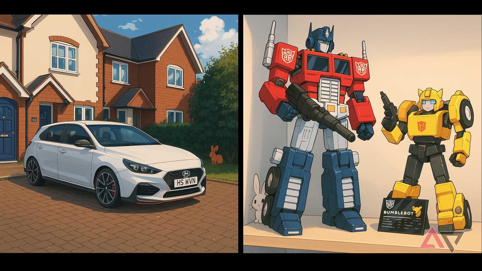 Photos taken with the Rabbit R1 and altered with the Magic Camera