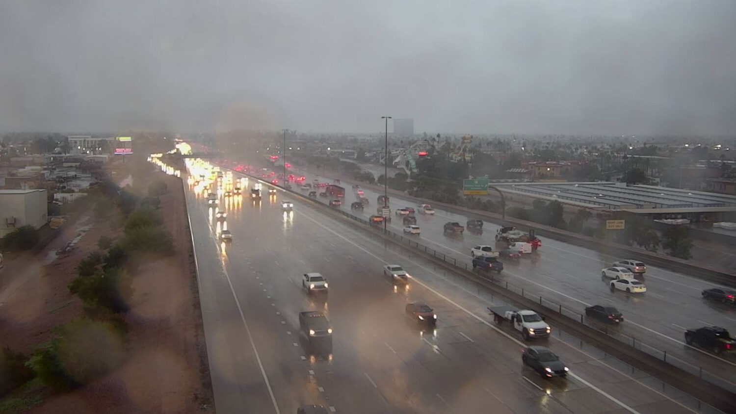 Multiple roadways were closed due to flooding Thursday morning as rain fell in metro Phoenix for a ...
