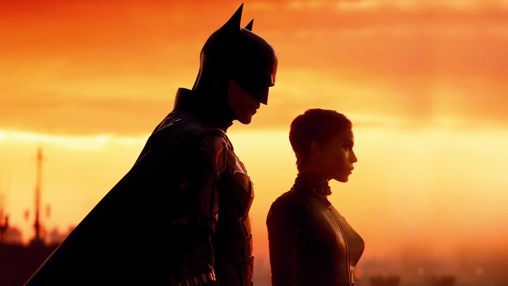 Robert Pattinson and Zoe Kravitz as Batman and Catwoman from The Batman