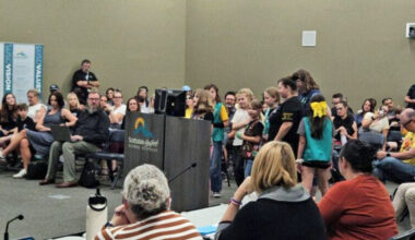 Students spoke out against the proposed closure of two Scottsdale schools during a hearing Thursday...