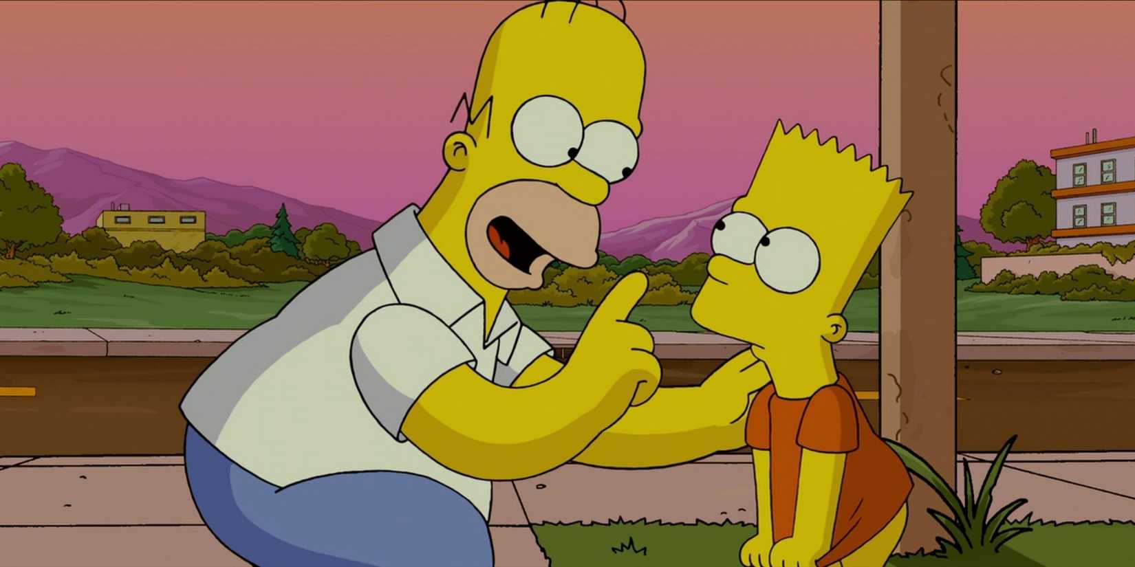 Homer making a joke to Bart about the worst day of his life in The Simpsons Movie.