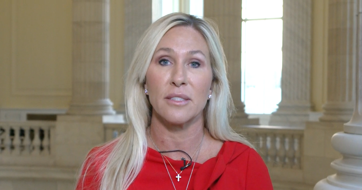 Marjorie Taylor Greene says "I don't see political party lines" on health care